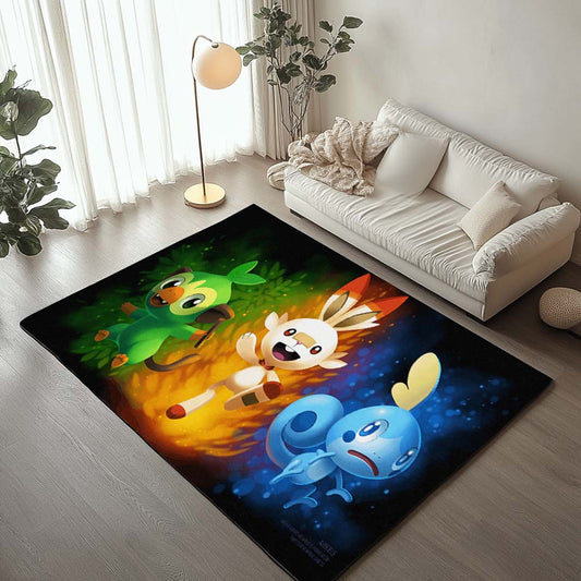 Scorbunny Grookey Sobble Pokemon 3 Rug