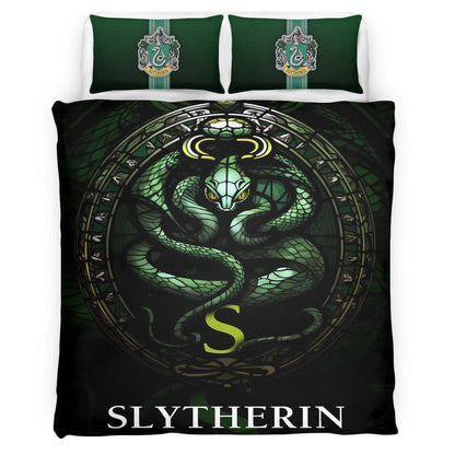 Slytherin House Harry Potter Green Logo 02 Duvet Cover