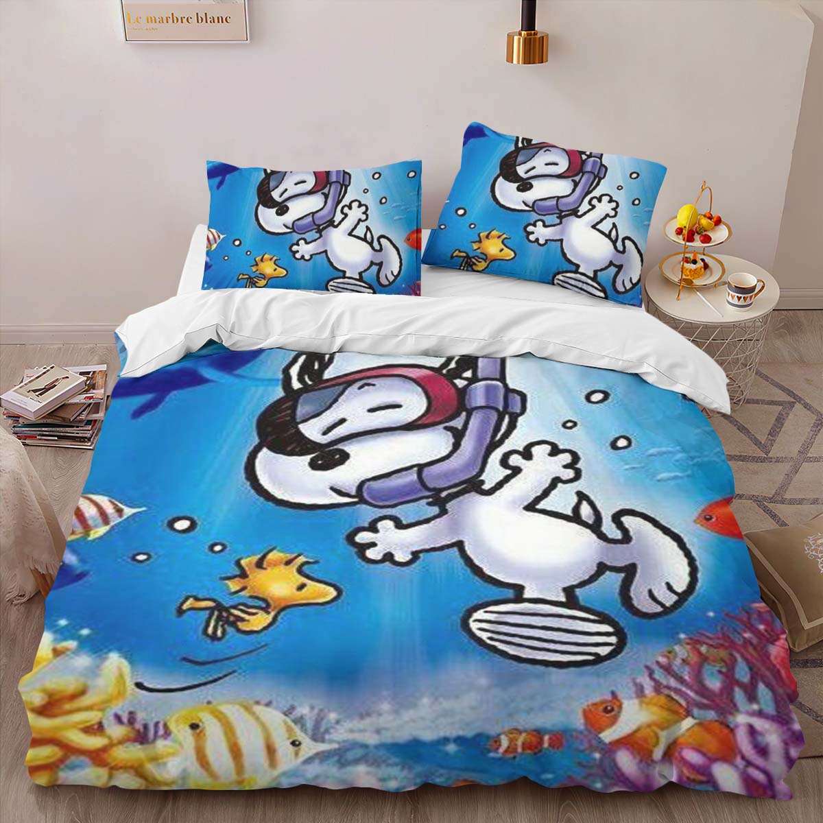 Snoopy Beagle of the deep Duvet Cover 2