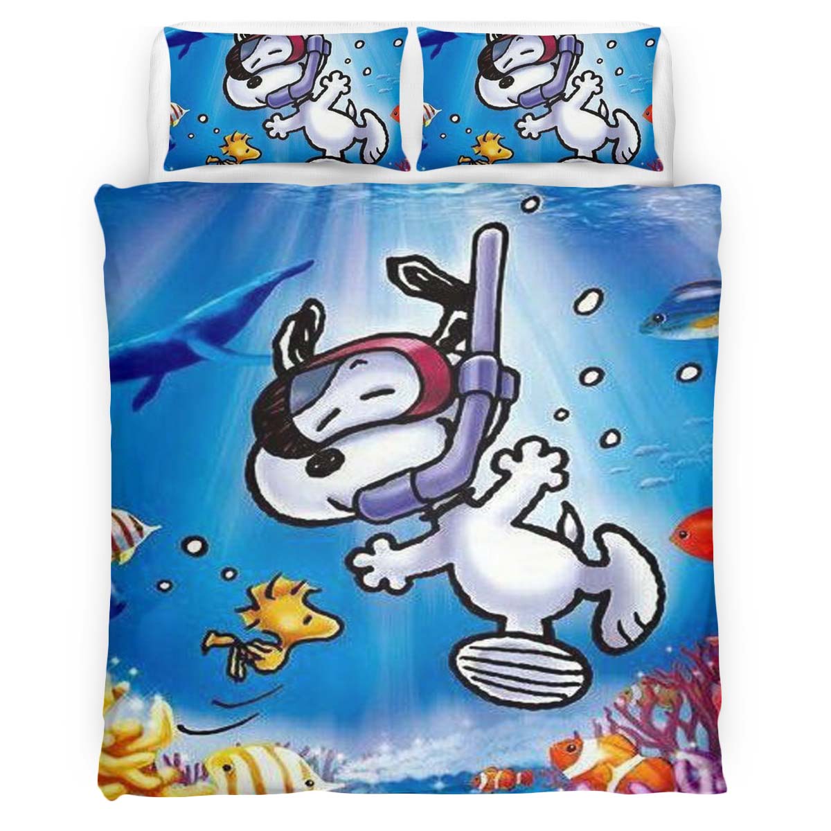 Snoopy Beagle of the deep Duvet Cover
