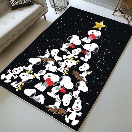 Snoopy Christmas Tree Rug