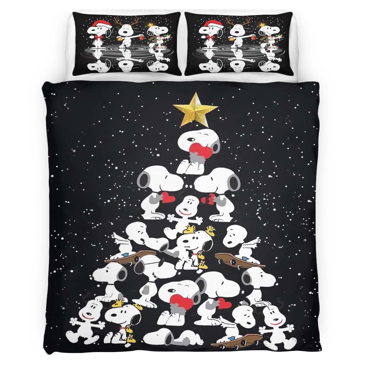 Snoopy Christmas Tree Duvet Cover