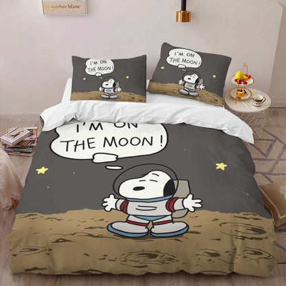 Snoopy I am on the moon Duvet Cover 2