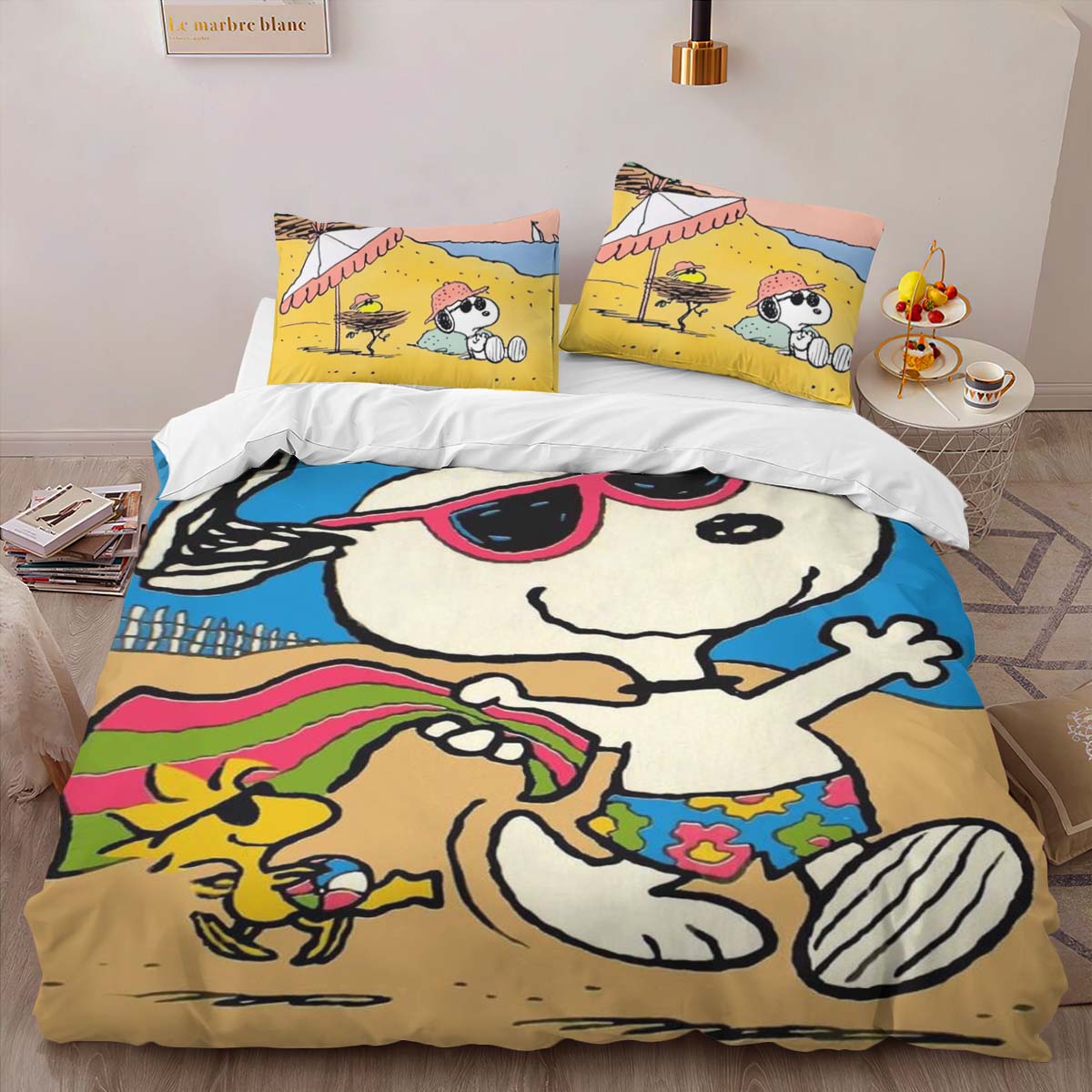 Snoopy and Woodstock Summer Fun Duvet Cover 2