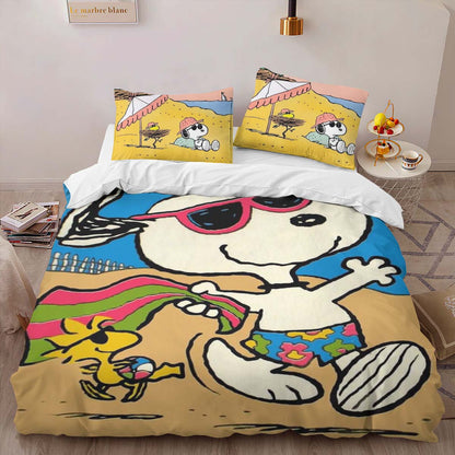Snoopy and Woodstock Summer Fun Duvet Cover 2