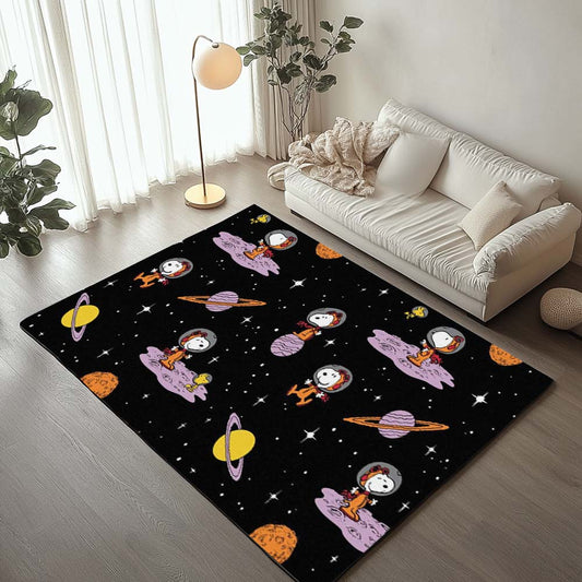 Snoopy and Woodstock to the moon Rug