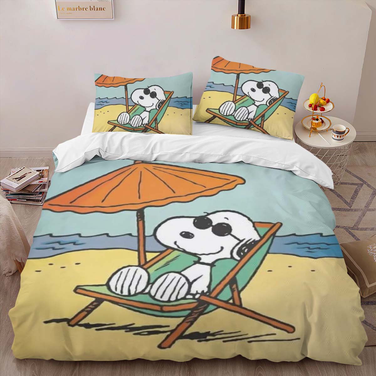 Snoopy in summer Duvet Cover 2