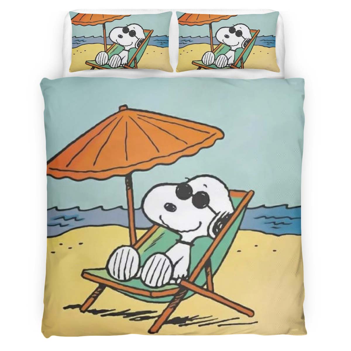 Snoopy in summer Duvet Cover