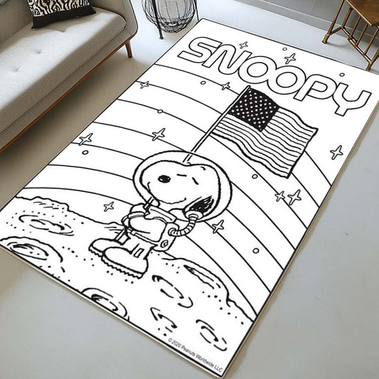 Snoopy to the moon 2 Rug