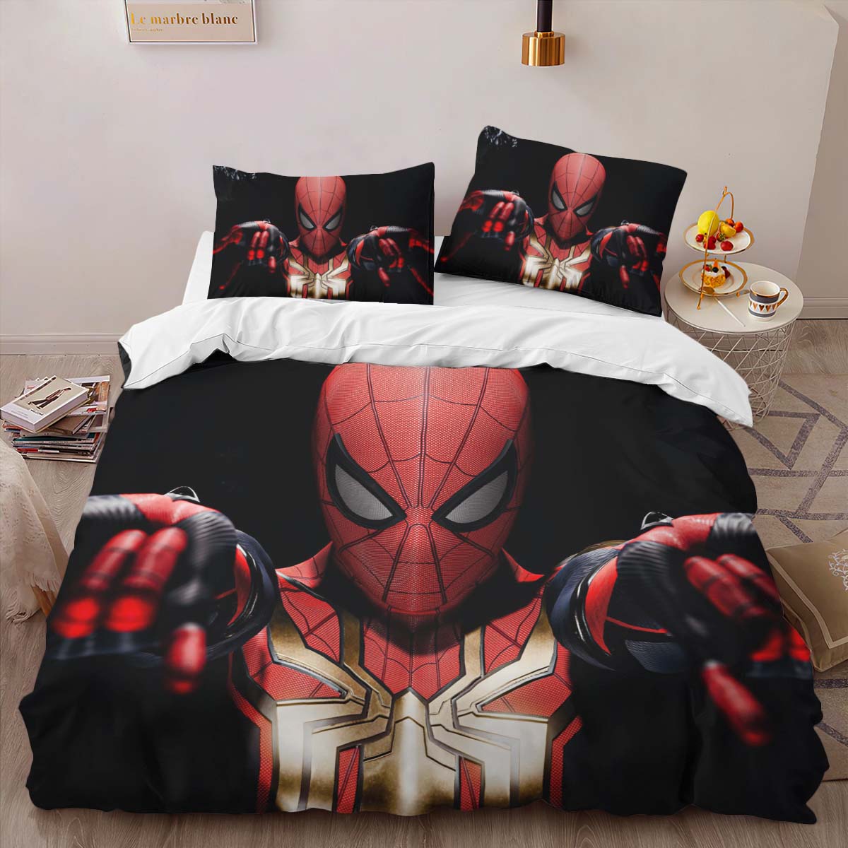 Spider-man Dark Background Duvet Cover 2