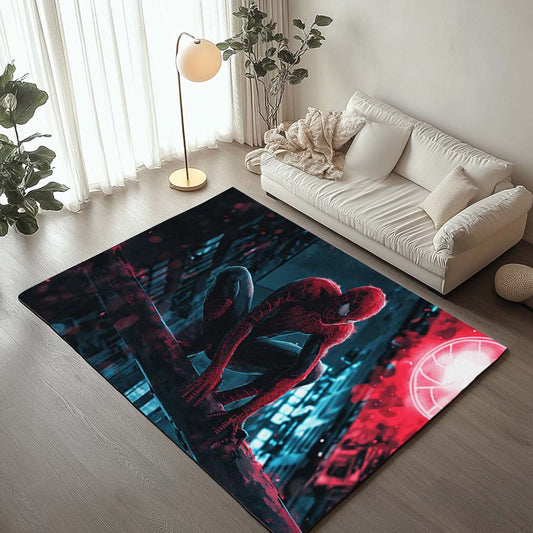 Spider-man in the city Rug