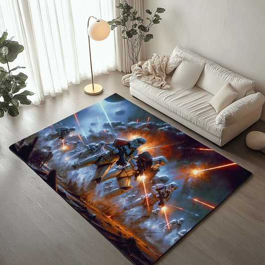 Star Wars Battlefront II Storntroopers in battle Rug