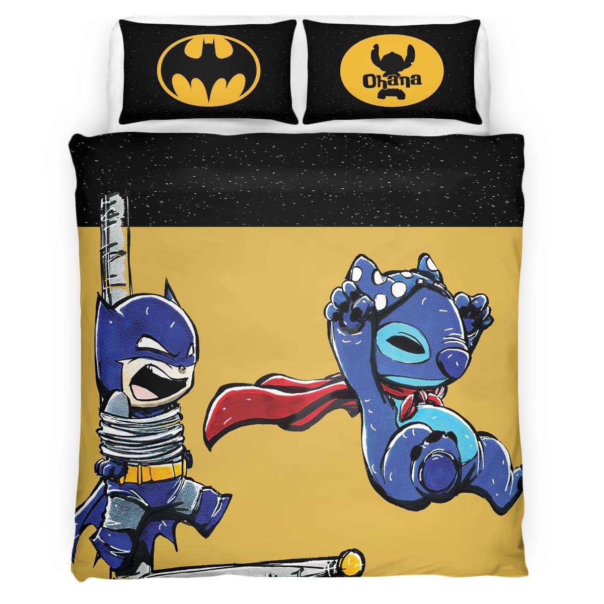 Stitch And Batman Style Duvet Cover