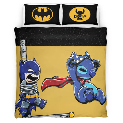Stitch And Batman Style Duvet Cover