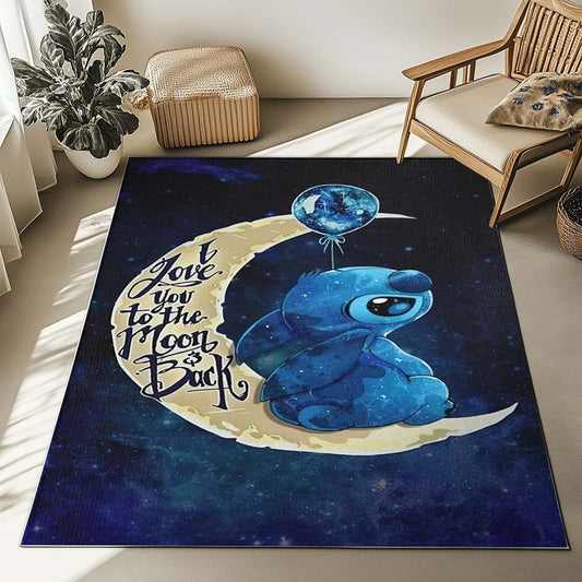 Stitch I Love You To The Moon And Back Rug