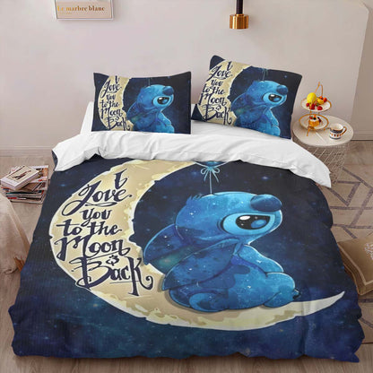 Stitch I Love You To The Moon And Back Duvet Cover 2