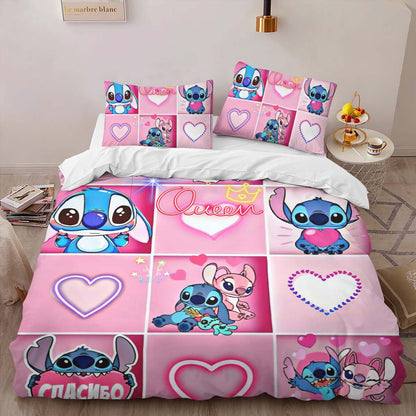 Stitch Pink Happy Duvet Cover 2