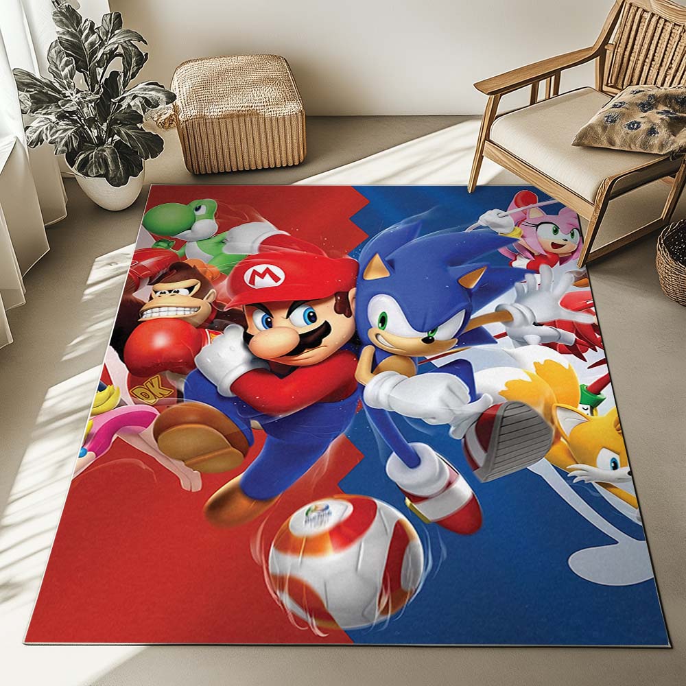 Super Mario And Sonic Nintendo Characters Rug – HotaHome