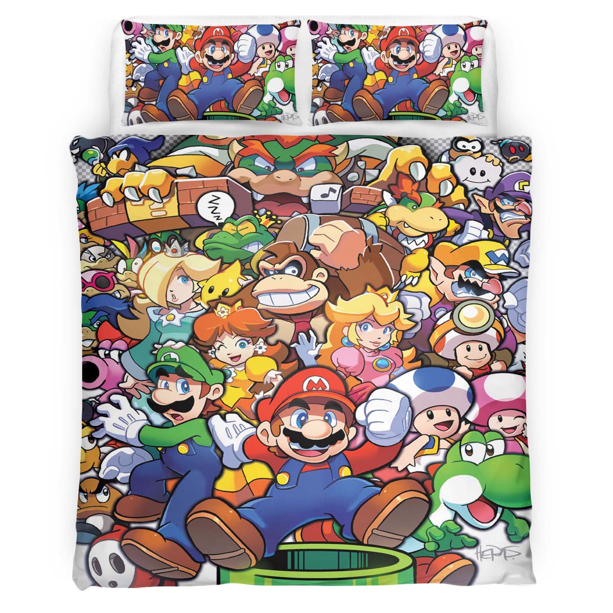Super Mario Characters 12 Duvet Cover