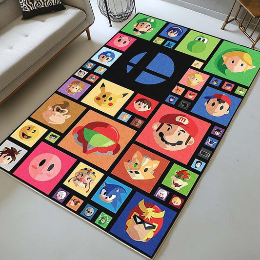 Super Mario Characters 26 Rug