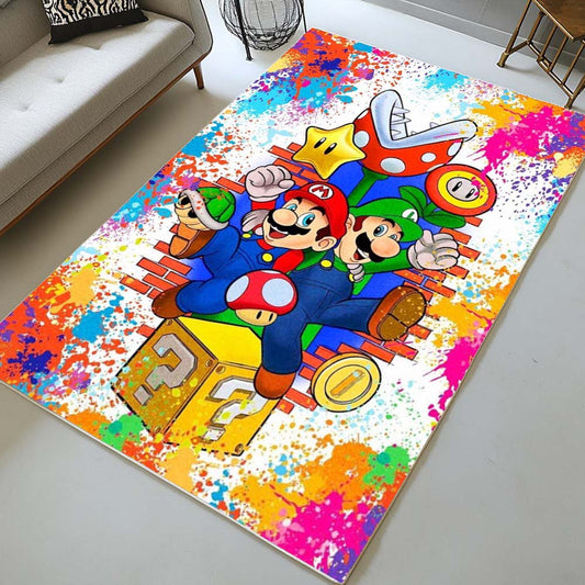 Super Mario Luigi Rug