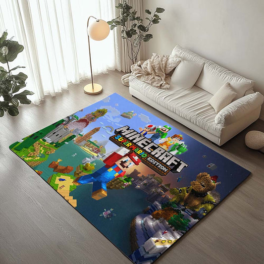 Super Mario Minecraft Style Rug