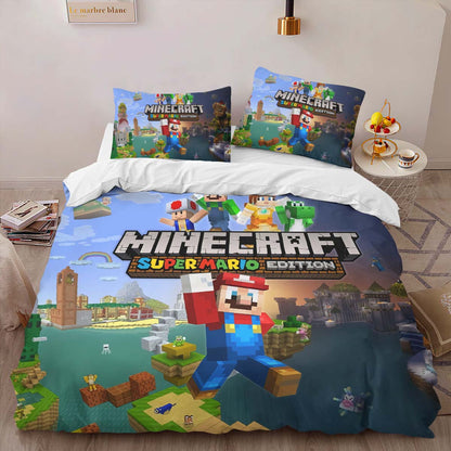 Super Mario Minecraft Style Duvet Cover 2