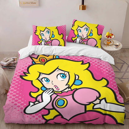 Super Mario Peach Princess Duvet Cover 2