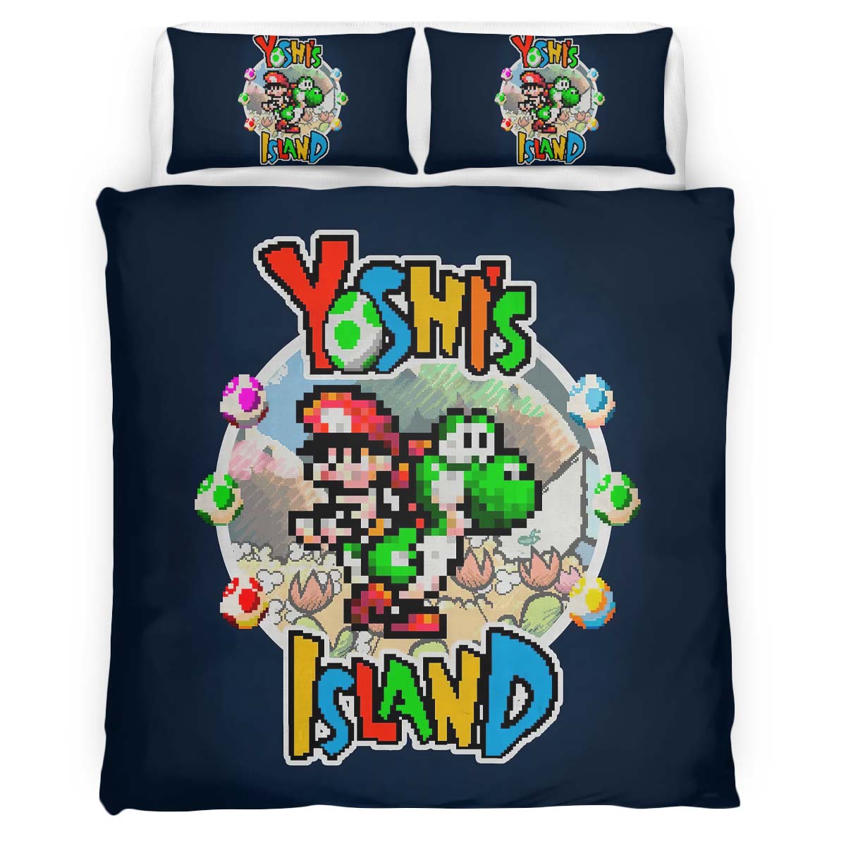Super Mario Yoshis Island Duvet Cover