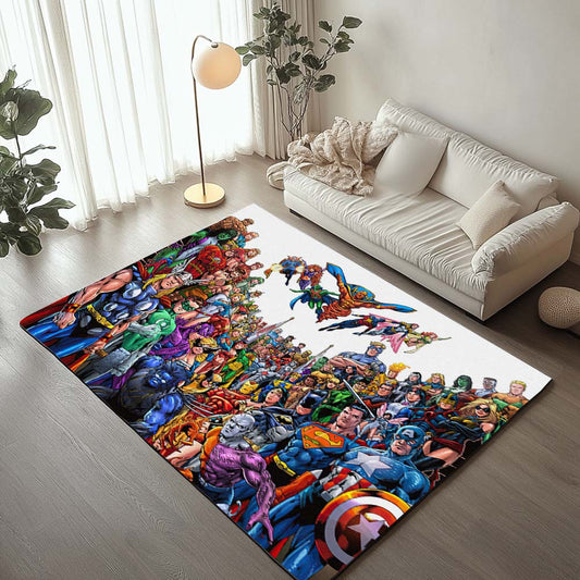 Super heroes DC And Marvel Rug