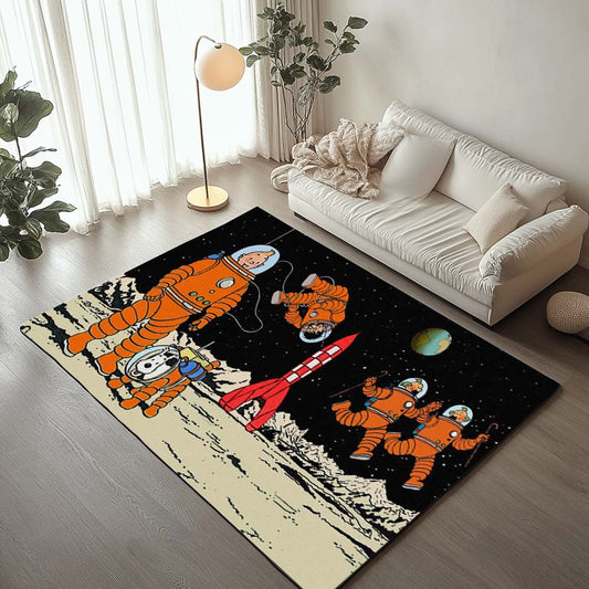 TINTIN Explorers On The Moon Rug
