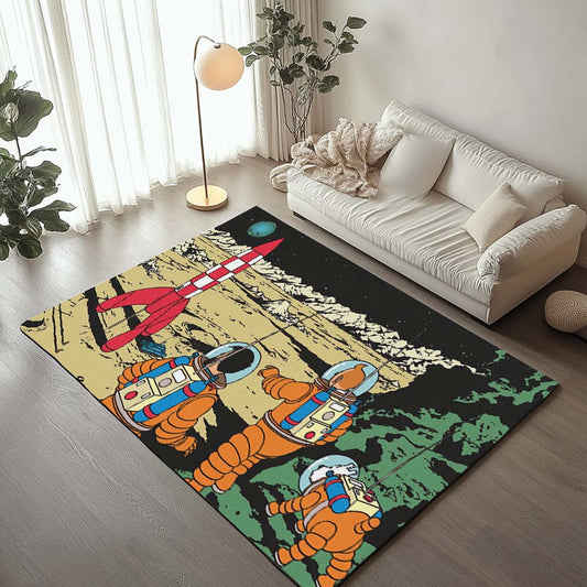 TINTIN Explorers On The Moon 3 Rug