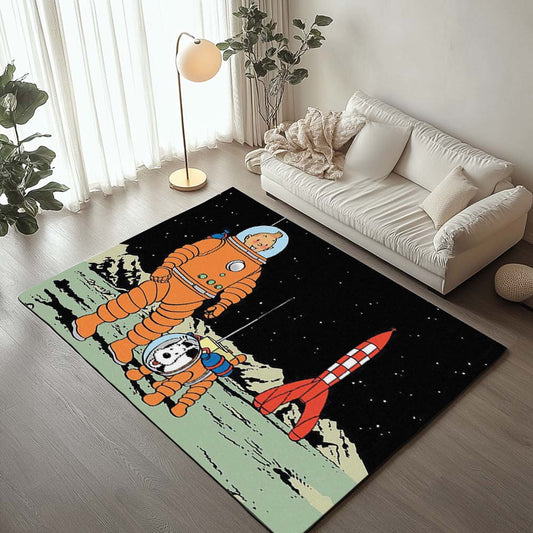 TINTIN Explorers On The Moon 4 Rug