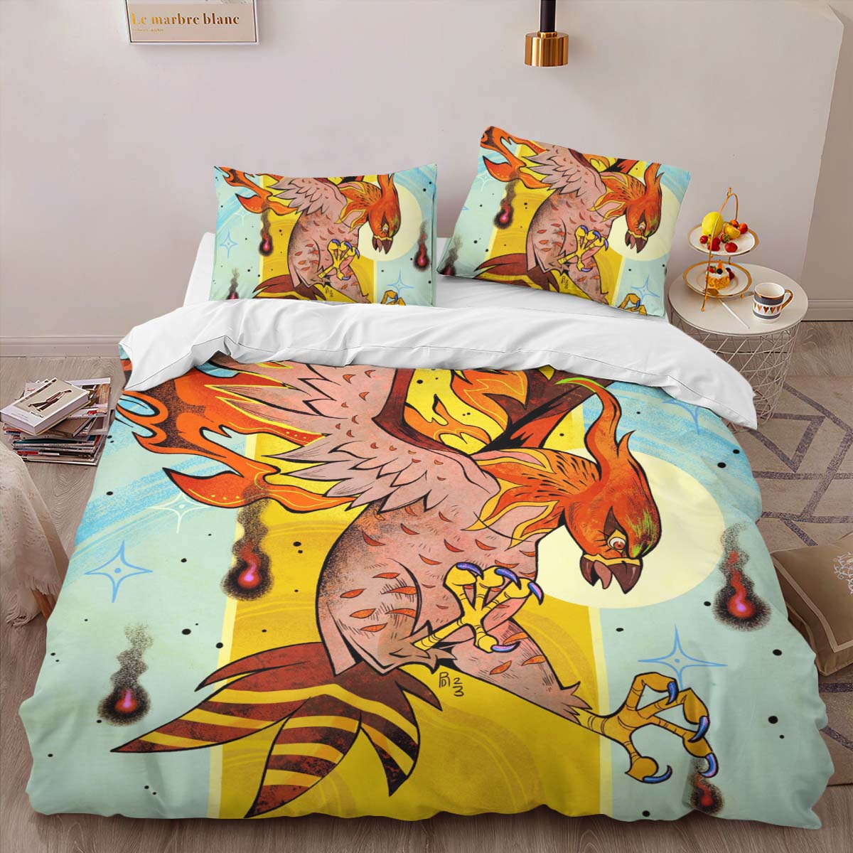 Talonflame Pokemon Duvet Cover 2