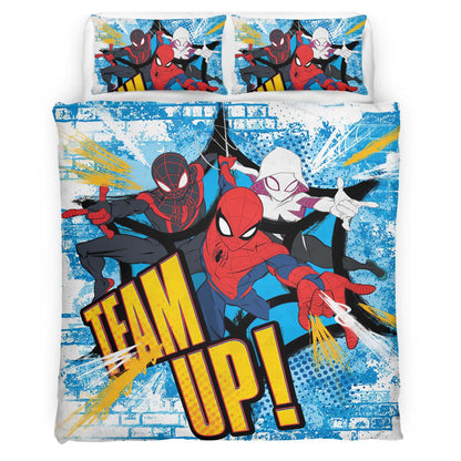 Team Up Spider-man Duvet Cover