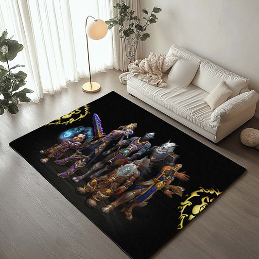 The Alliance Army World of Warcraft WOW Main Characters Rug