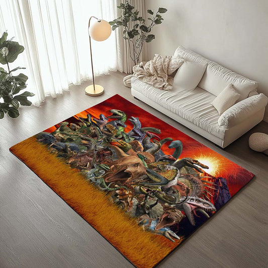 The Dinosaurs of Jurassic World 3 Rug