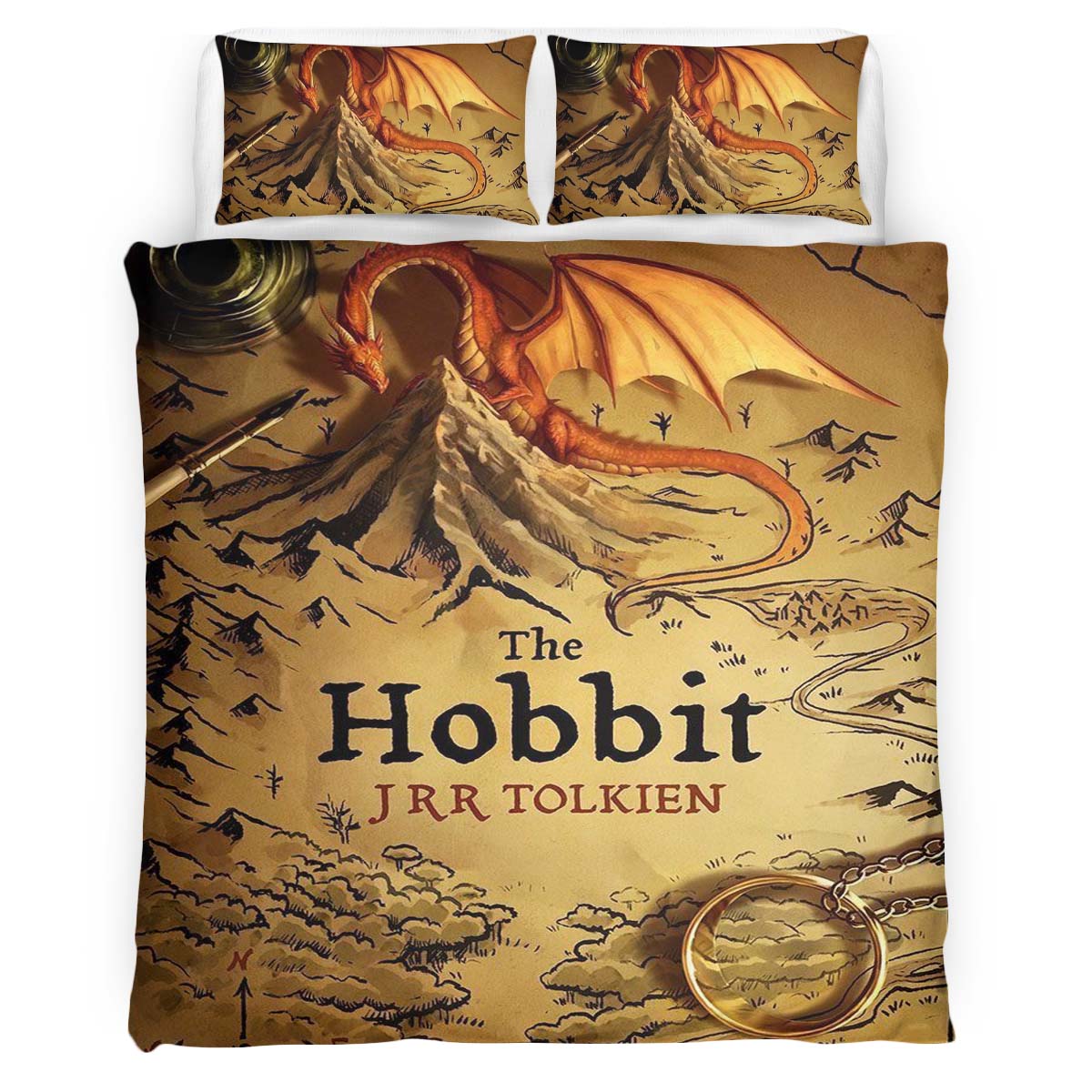 The Hobbit Jrr Tolkien 2 Duvet Cover
