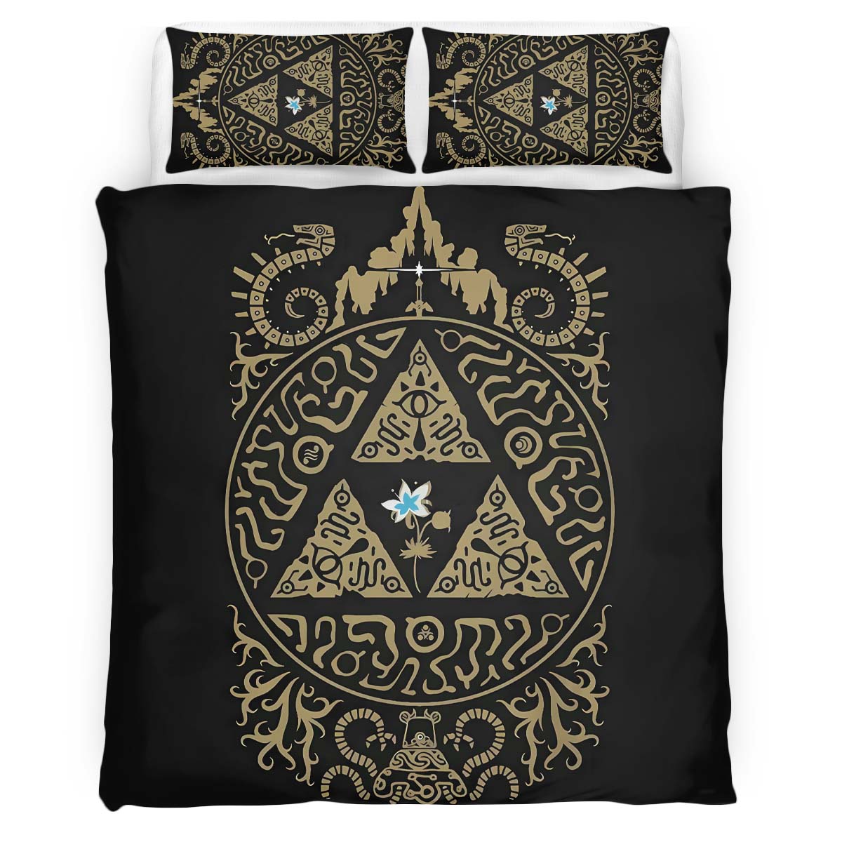The Legend of Zelda Breath of the Wild Triforce Duvet Cover