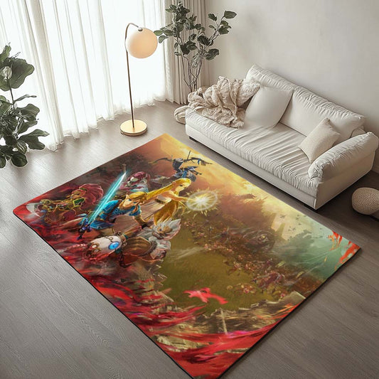 The Legend of Zelda Link And Zelda Princess All Characters Rug