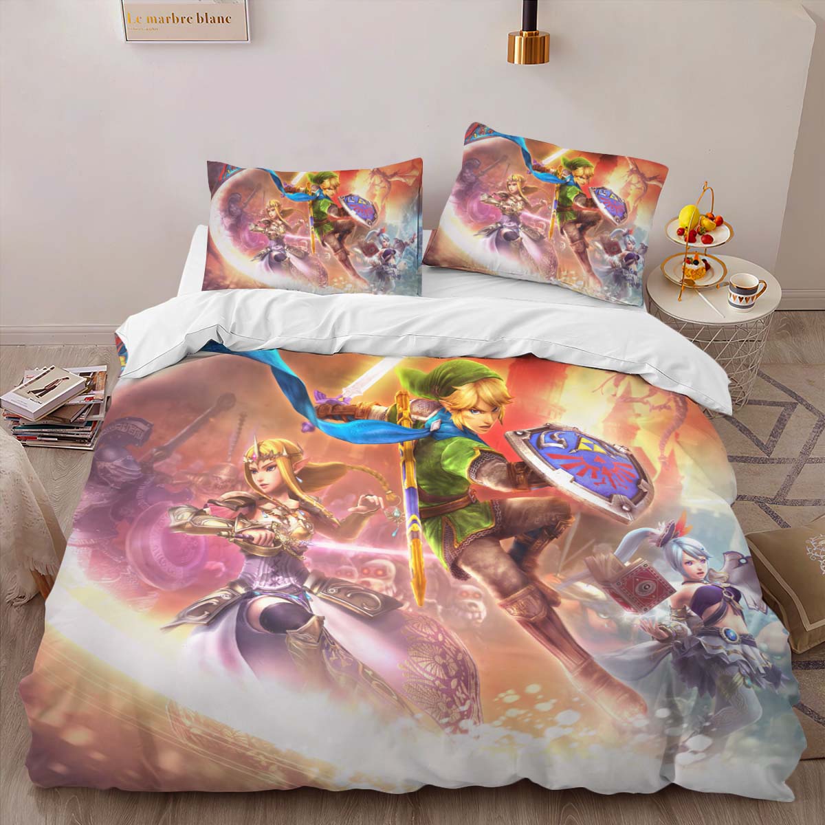 The Legend of Zelda Link And Zelda Princess All Characters 3 Duvet Cover 2
