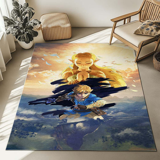 The Legend of Zelda Link And Zelda Princess All Characters 4 Rug