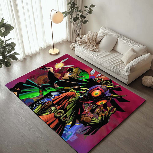 The Legend of Zelda Link and Skull Kid Majoras Mask Rug