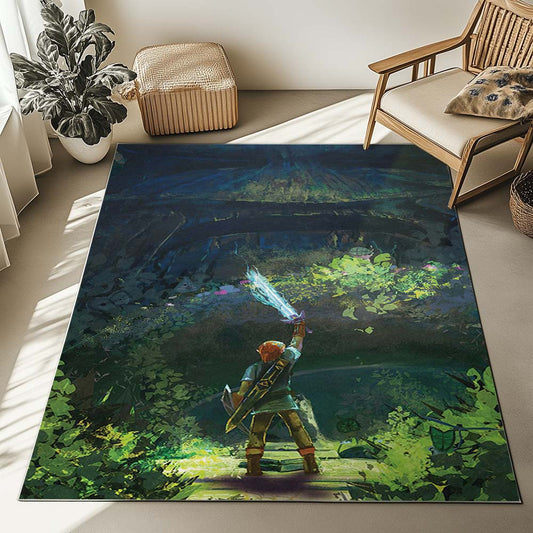 The Legend of Zelda Link in the forest Rug