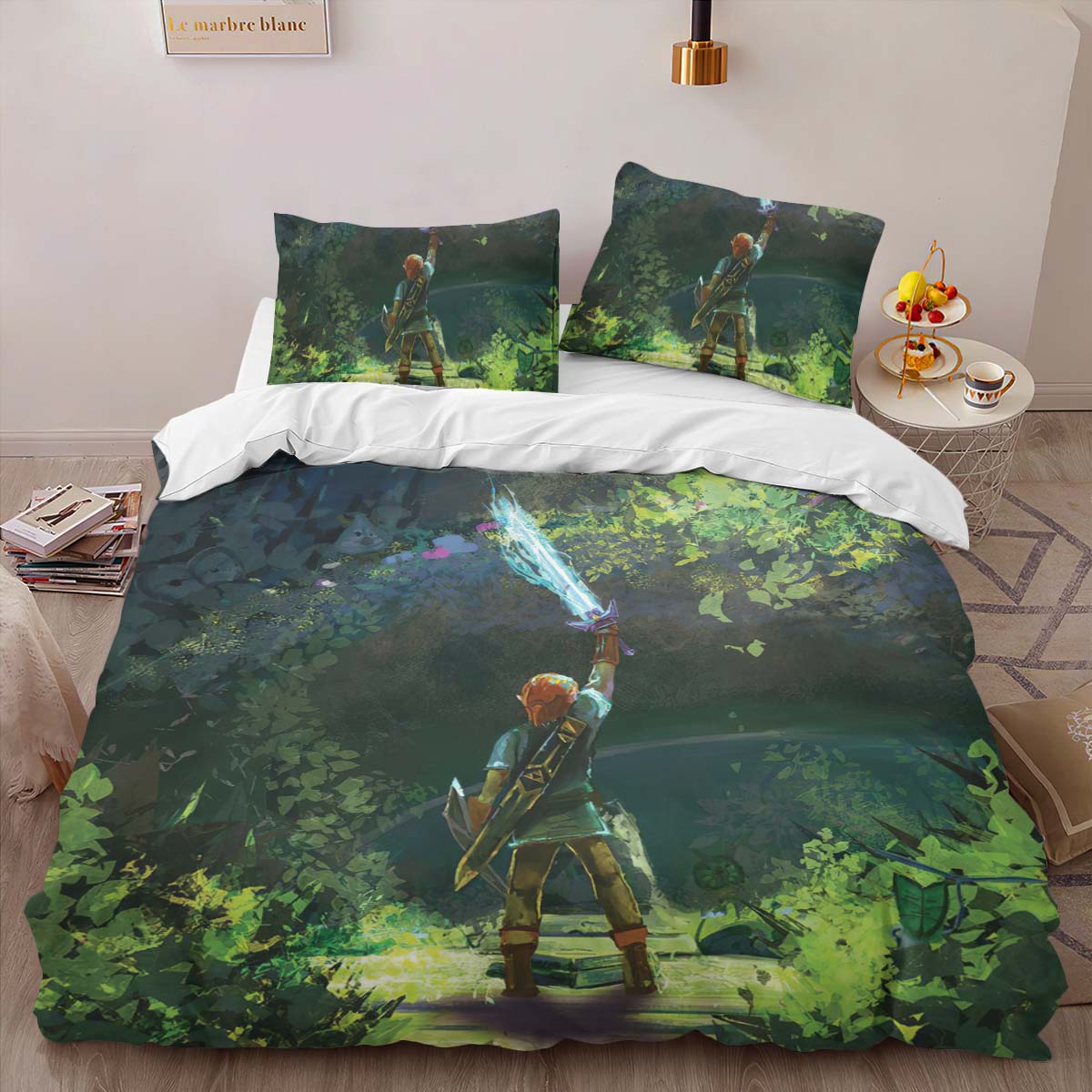 The Legend of Zelda Link in the forest Duvet Cover 2