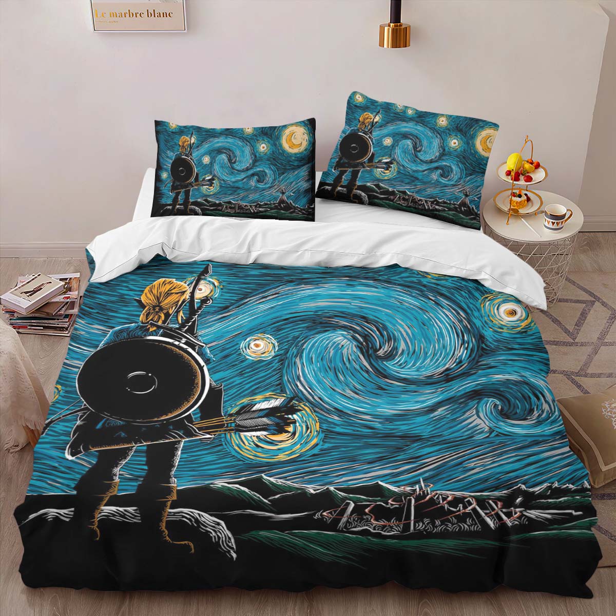 The Legend of Zelda Van Gogh Style Duvet Cover 2