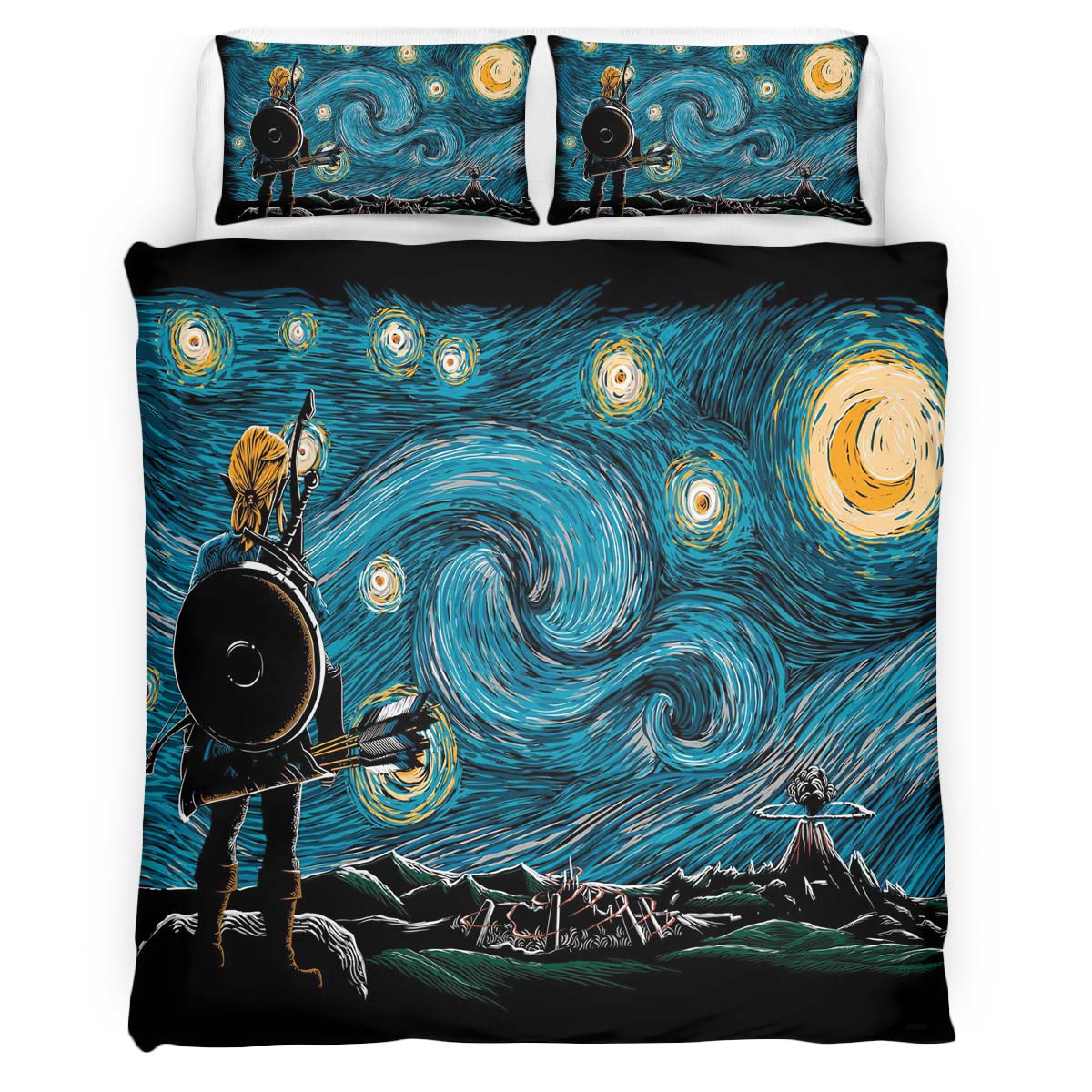 The Legend of Zelda Van Gogh Style Duvet Cover