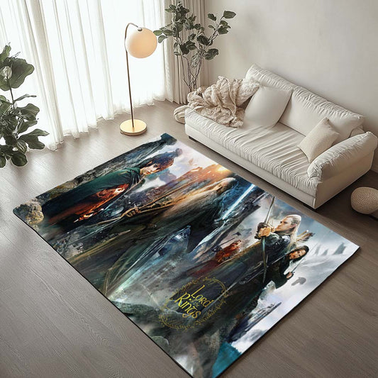 The Lord of The Rings Gandalf Frodo Legolas Greenleaf Rug