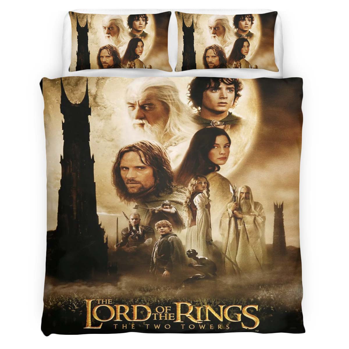 The Lord of The Rings The Two Towers The Journey Continues Duvet Cover