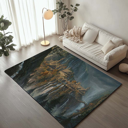 The Lord of The Rings Waterfall Rivendell Rug